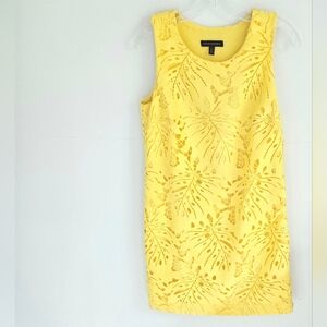 banana republic yellow lace dress Banana Republic Bright Yellow Eyelet Lace Sleeveless Dress Boho Chic  Cottage 10
